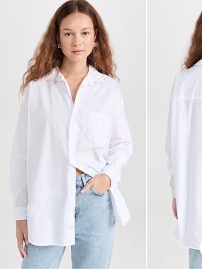 Frank & Eileen Shirley Oversized Button-Up Shirt XXS NWOT